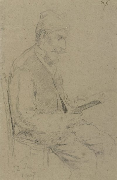 Reading Man by Albert Anker